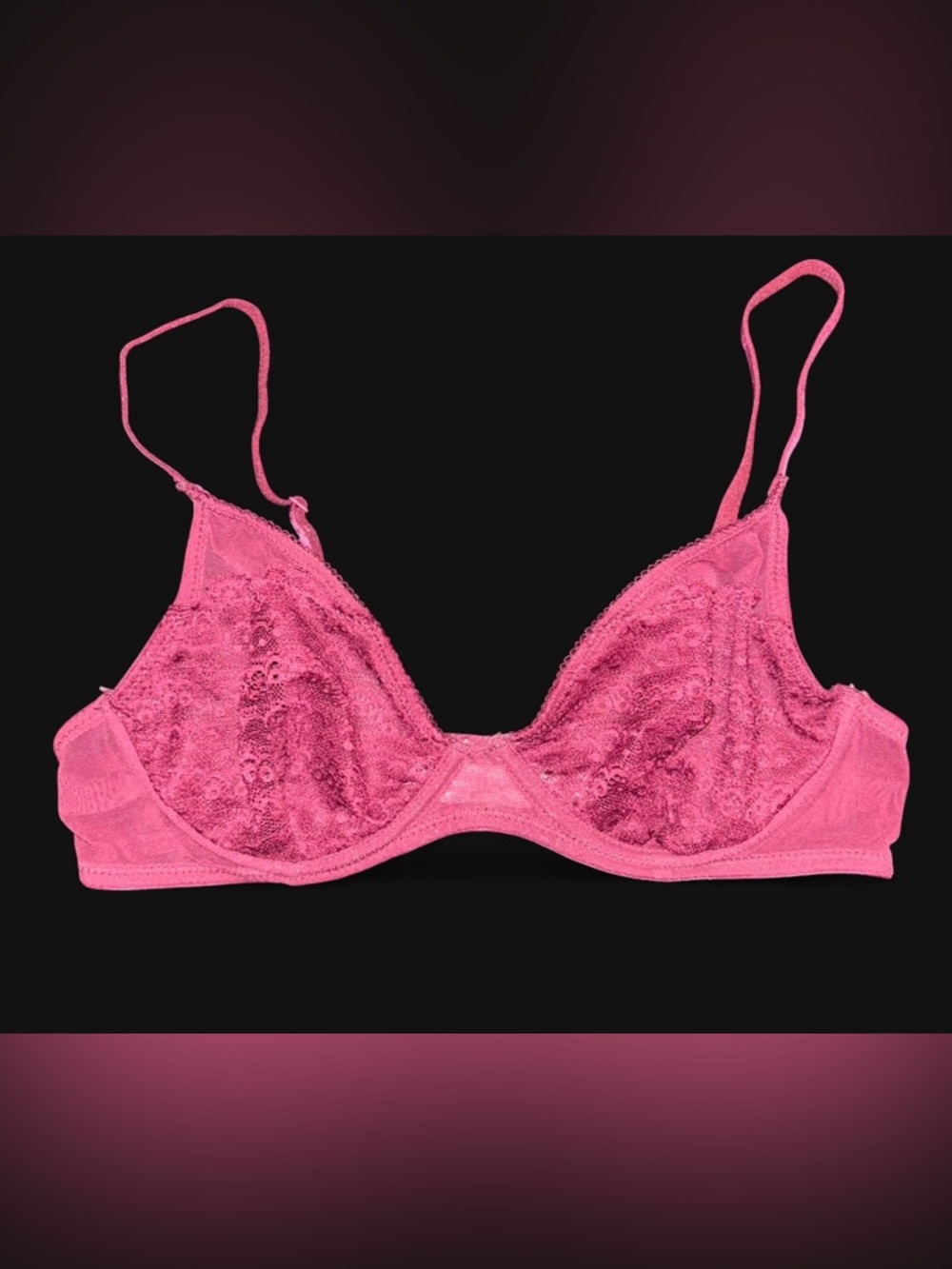 Xhilaration Maroon Unlined T-Shirt Bra 34B